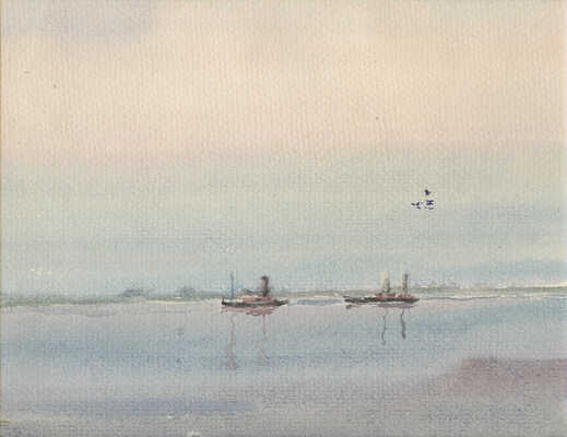 Куприянов Михаил Васильевич. Пейзаж с рекой 